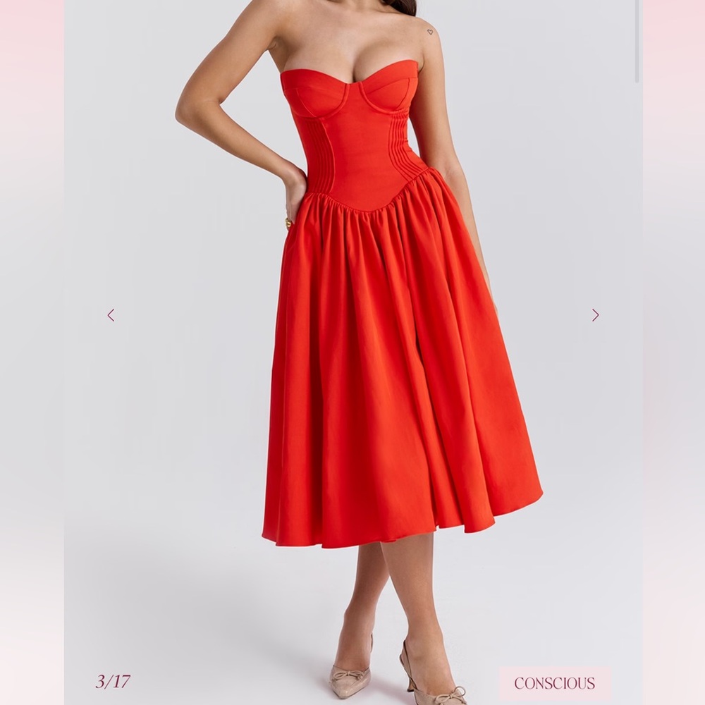 House of CB Red Midi Dress - Picture 3 of 10